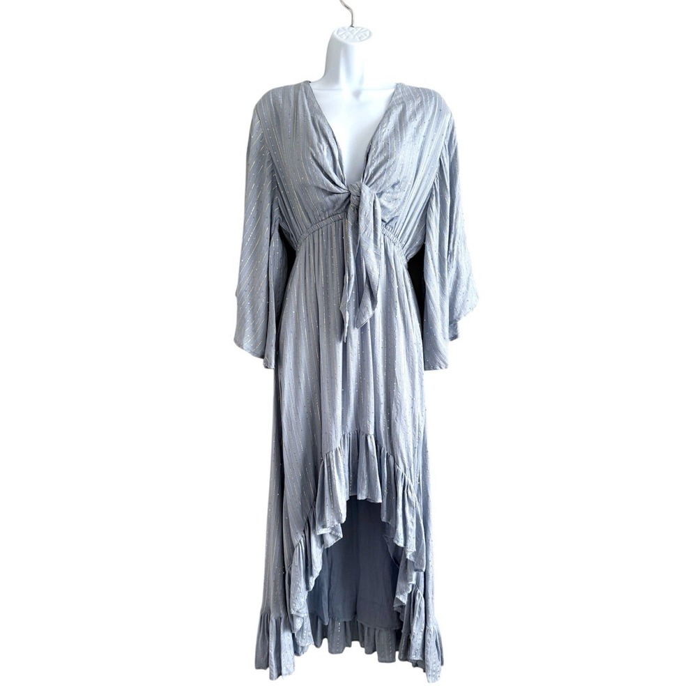Sundress‎ Juliana St Barth Womens Small Baby Blue Gold Resortwear Beach Cruise